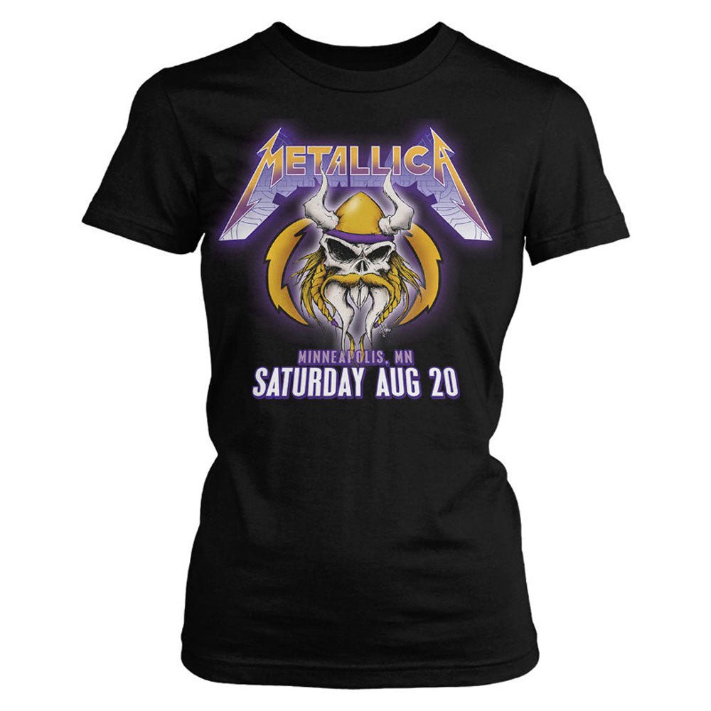 METALLICA メタリカ - MINNEAPOLIS / VIKING SKULL(会場限定Tシャツ) / Tシャツ / レディース - PGS